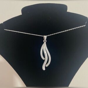 Luxury Sterling Silver 925 CZ Zirconia Necklace